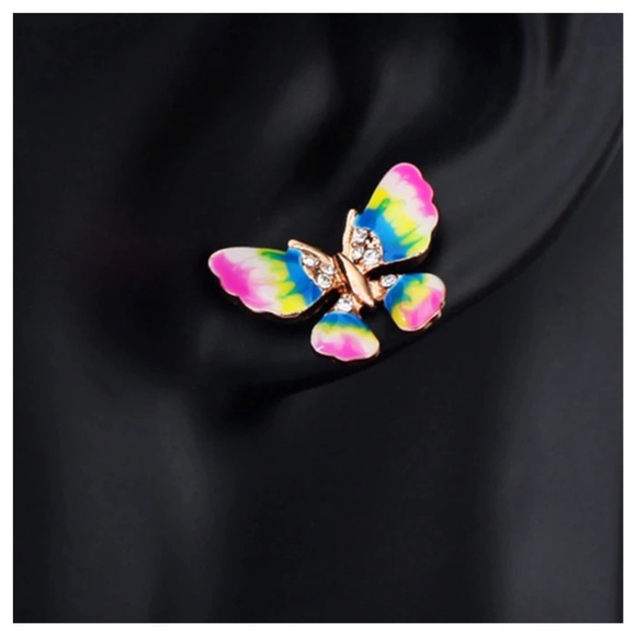 Swarovski Crystals The Milia Butterfly Earrings - Picture 3 of 5